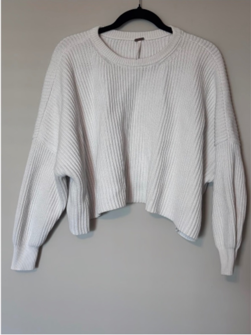 Free People Boxy Cropped Sweater, M